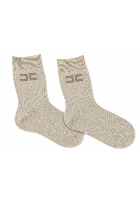 Calzino glitter con logo ELISABETTA FRANCHI KIDS | EFCZ005 C TV1562096